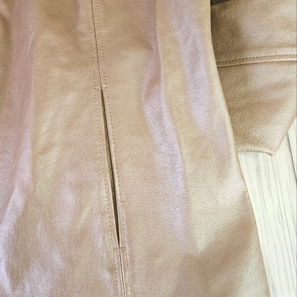 Chadwicks of Boston 90s Tailored Leather Moto Jacket in Blush Pearl Size 14 - Picture 11 of 13
